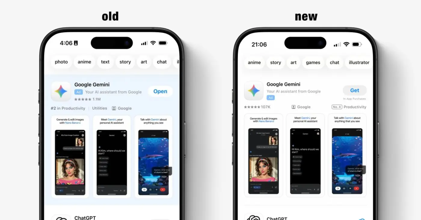 apple testing new app store design that blurs the line between ads and results