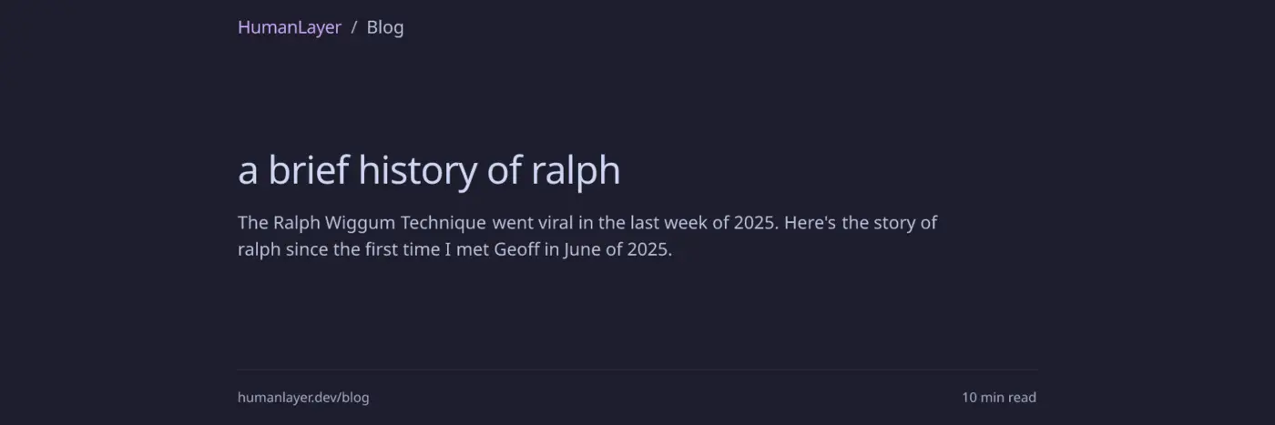 a brief history of ralph