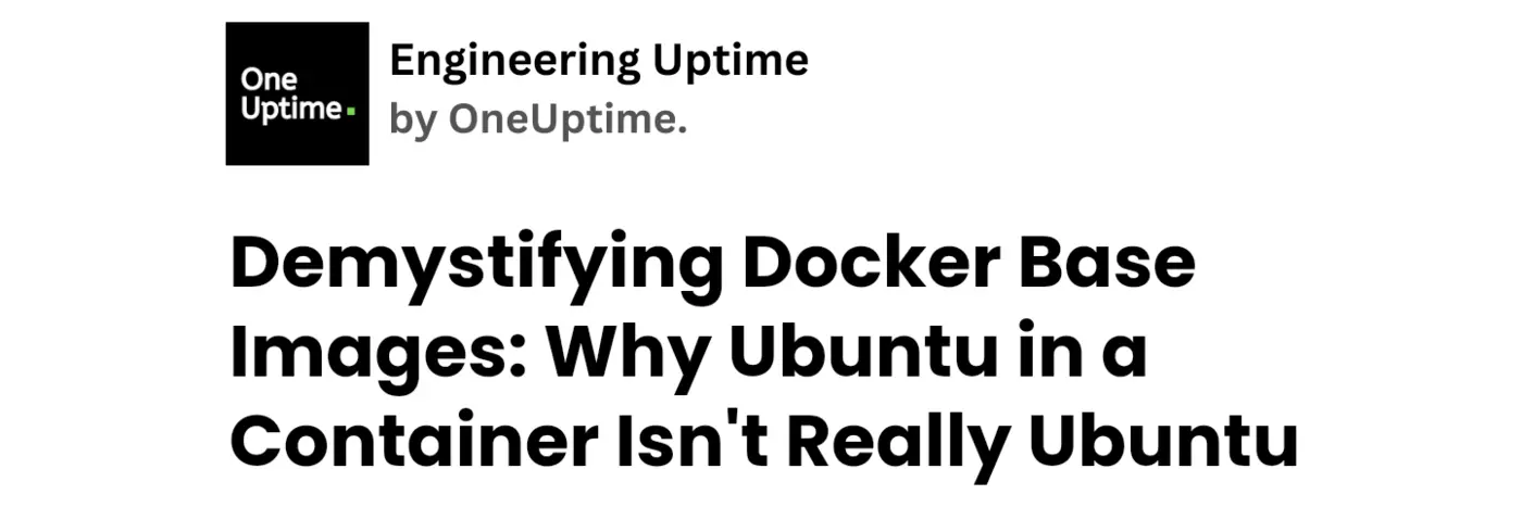 why ubuntu in a container isnx27t ubuntu