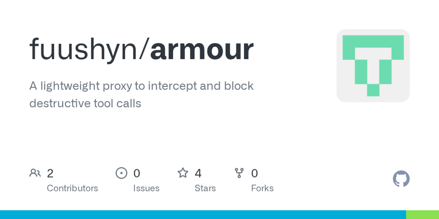 show hn armour a secure stdio mcp proxy written in go