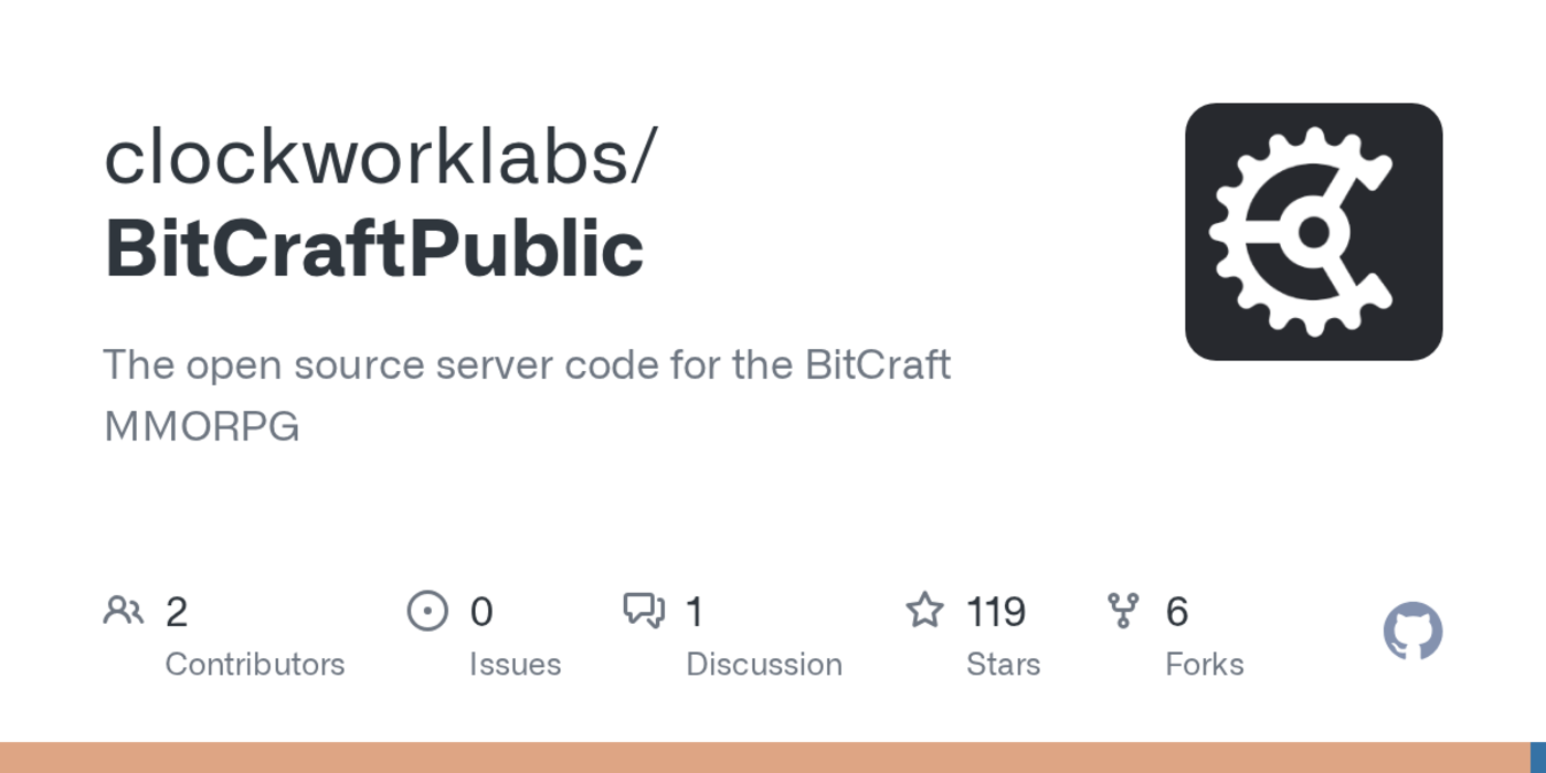 open source server code for the bitcraft mmorpg