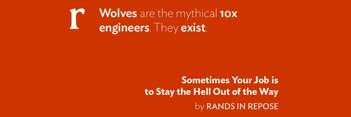 sometimes your job is to stay the hell out of the way