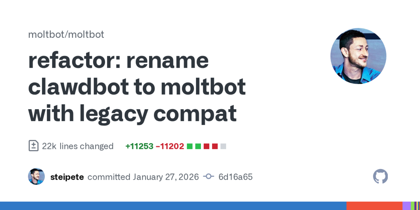 clawdbot renames to moltbot