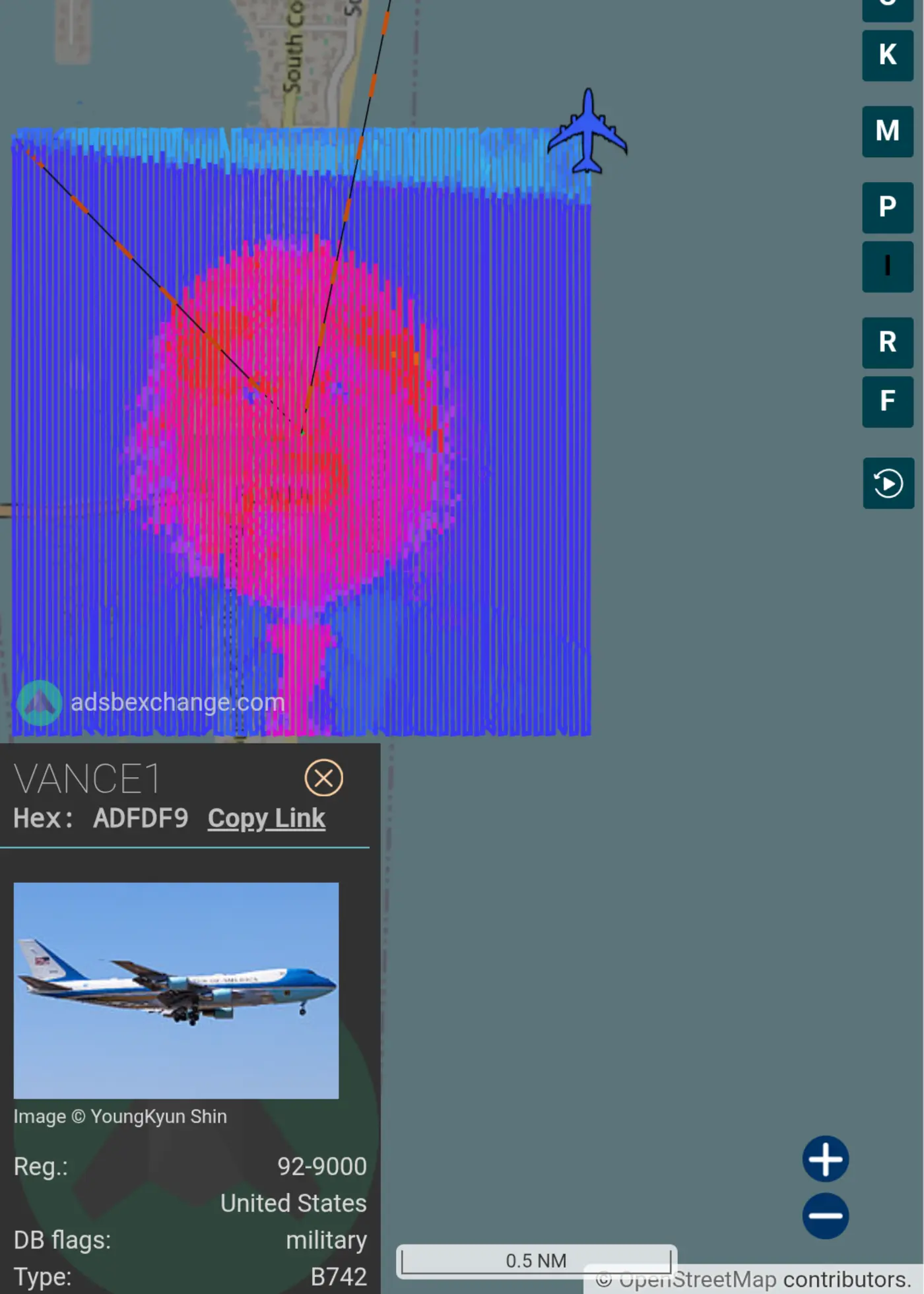 somebody used spoofed adsb signals to raster the meme of jd vance
