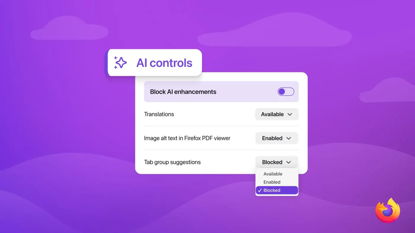 firefox getting new controls to turn off ai features
