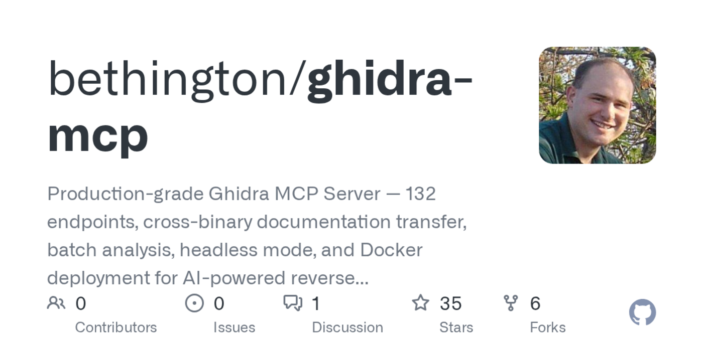 show hn ghidra mcp server 110 tools for aiassisted reverse engineering