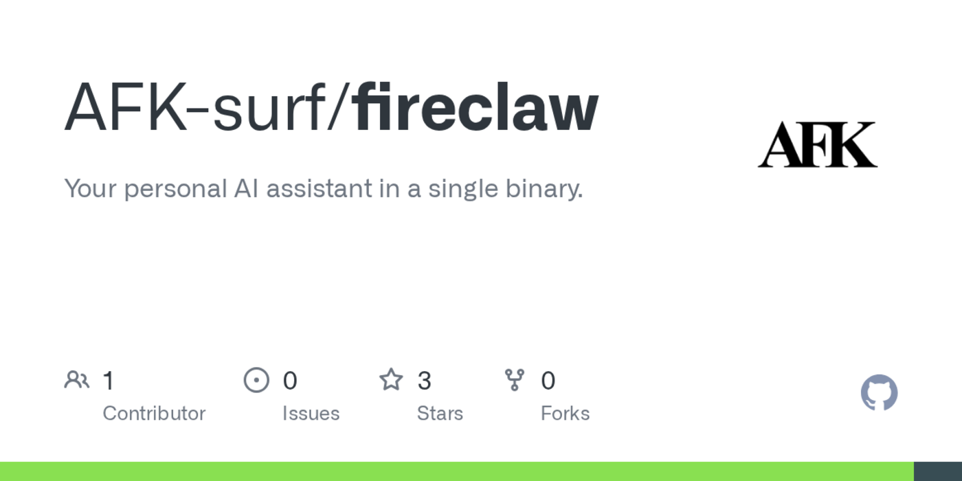 fireclaw personal openclaw assistant in a single binary built on firecracker