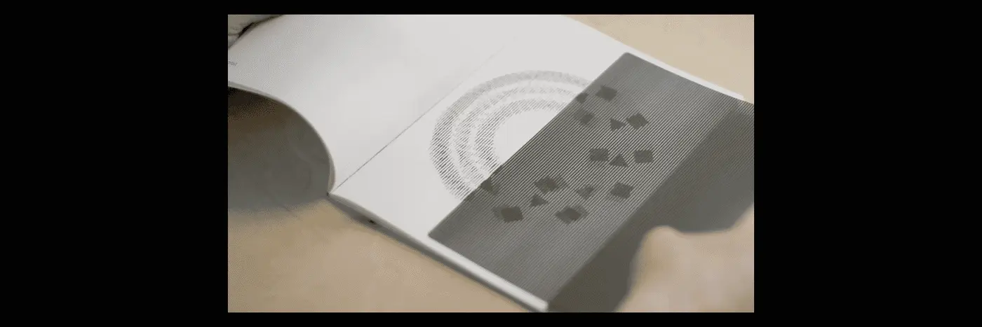 poemotion by takahiro kurashima an interactive book of moire patterns