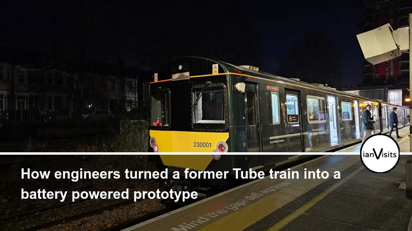 engineers turned a former tube train into a battery powered prototype
