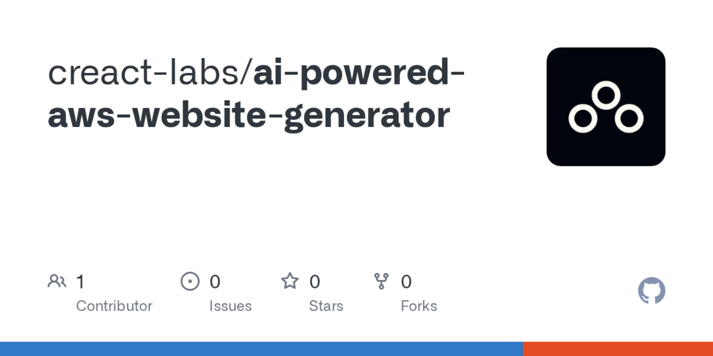 show hn creact ai powered aws website generator