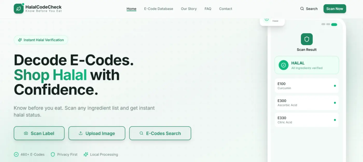 show hn halalcodecheck verify food ingredients offline