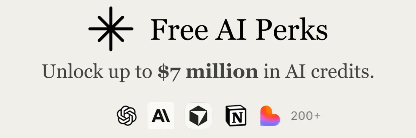 show hn ai perks a curated list of free ai credits and deals for developers