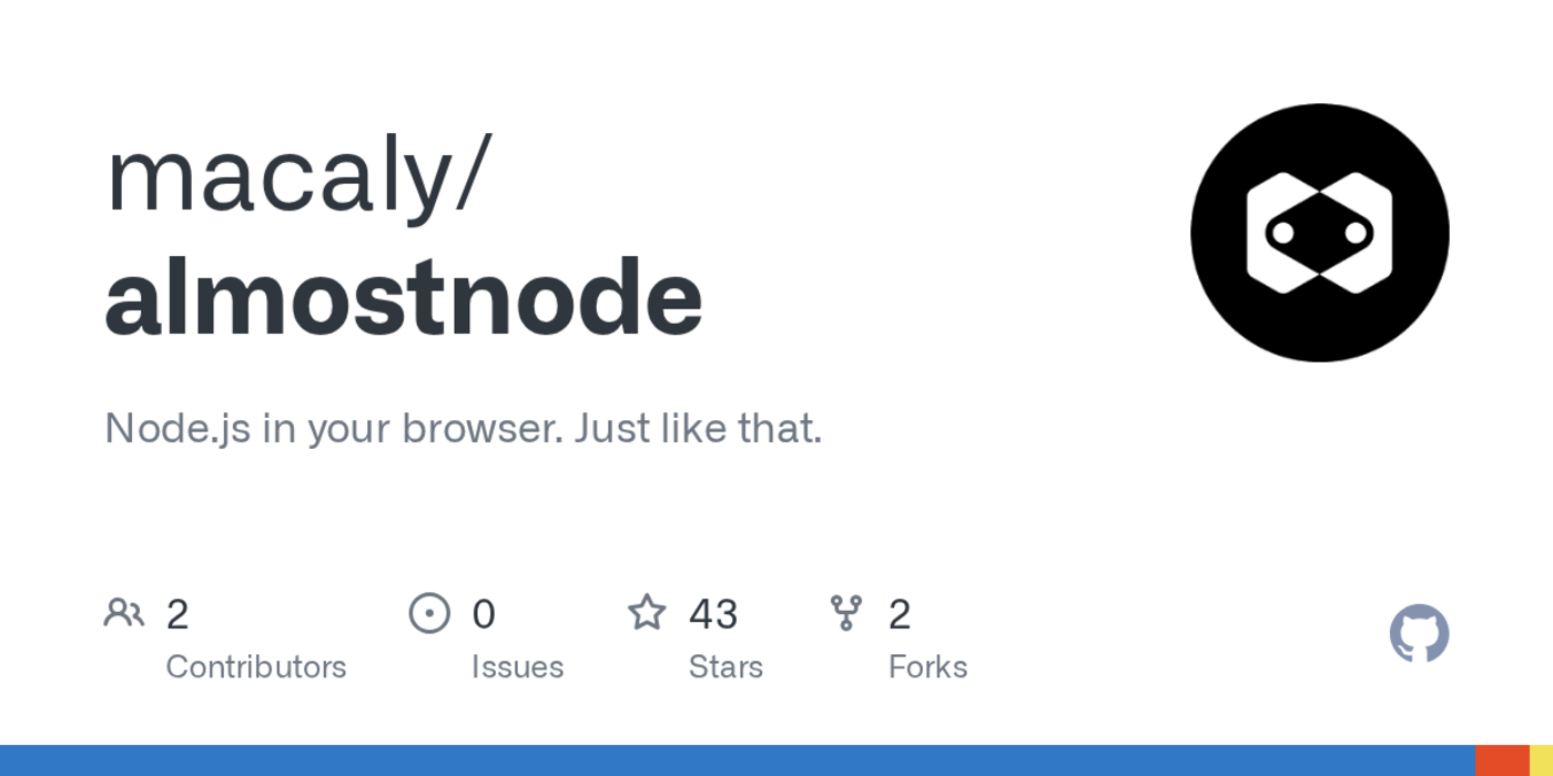 almostnode nodejs in the browser