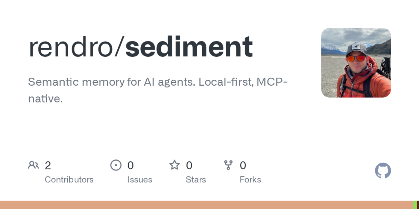 show hn sediment local semantic memory for ai agents rust single binary