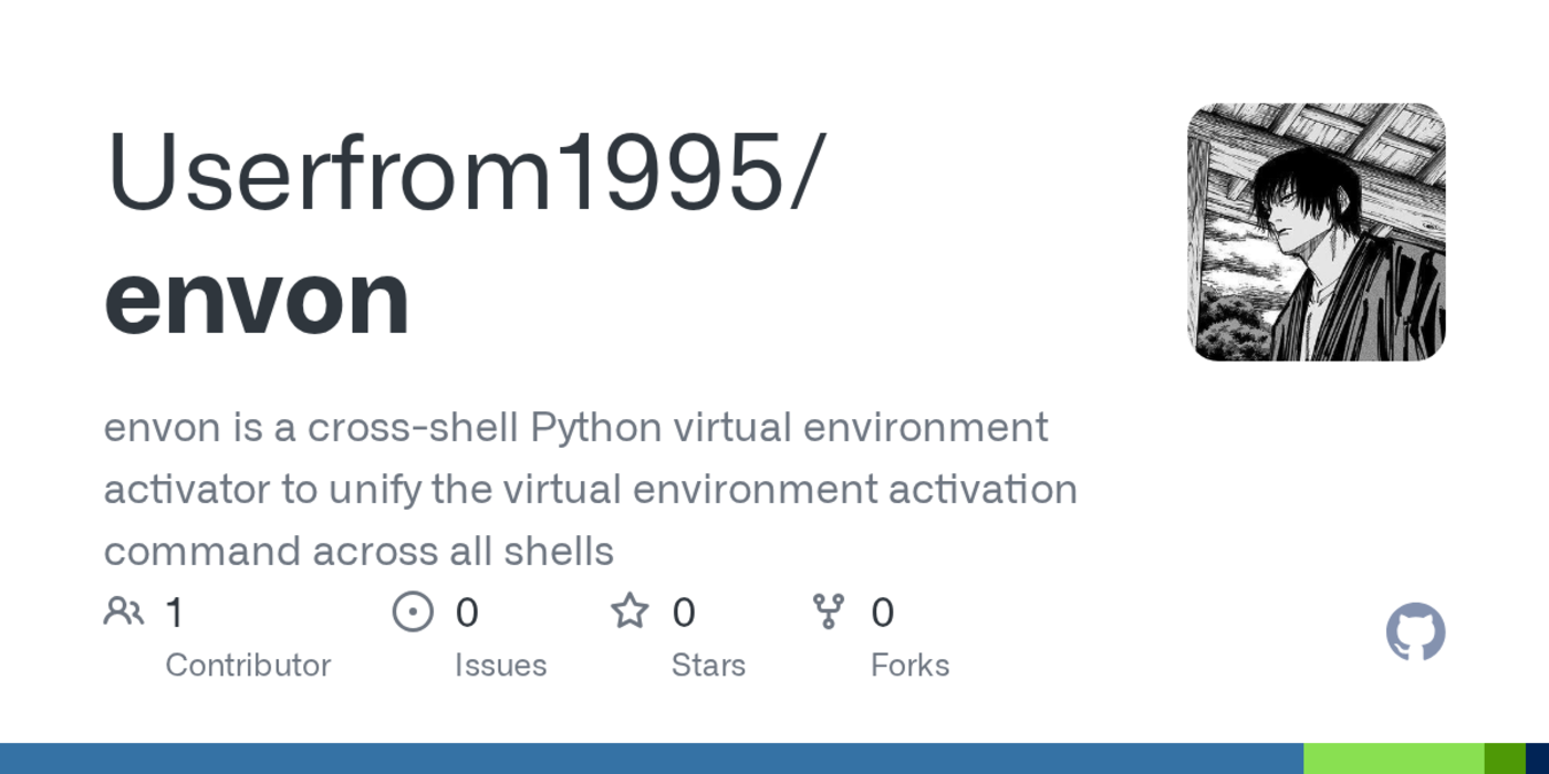 show hn envon crossshell cli for activating python virtual environments