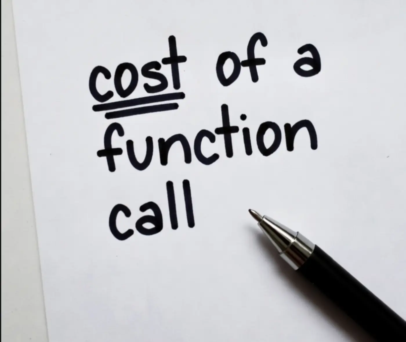 the cost of a function call