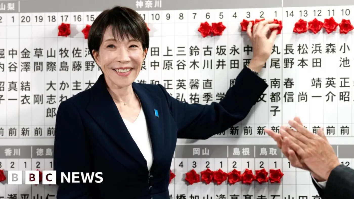 japanx27s pm takaichi on course for landslide victory in snap election