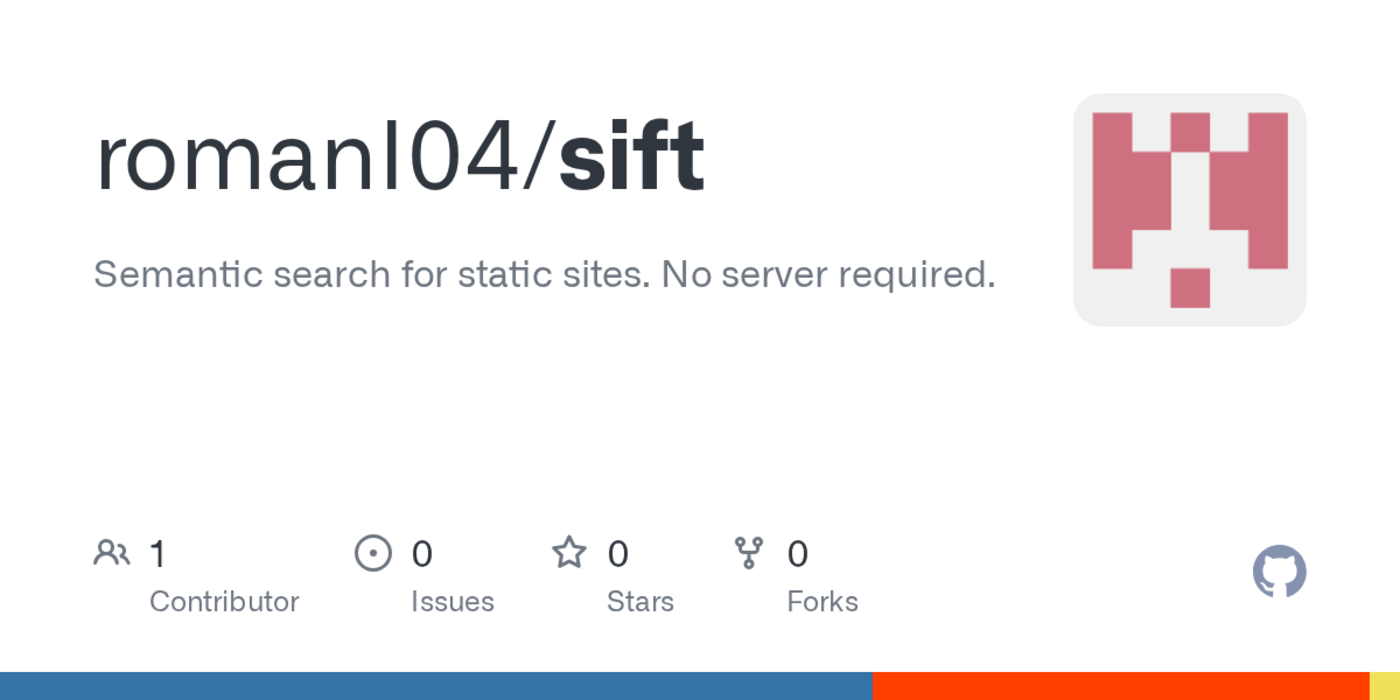 show hn sift semantic search for static sites no server