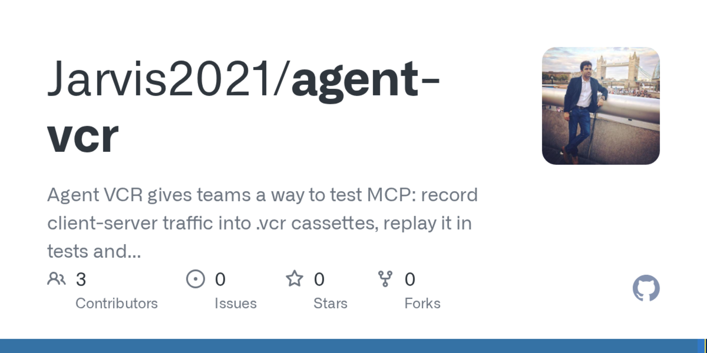 show hn agent vcr record replay and diff mcp server interactions
