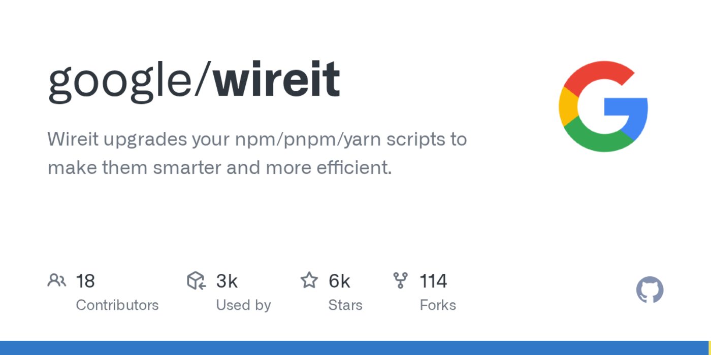 wireit smarter and more efficient npm run
