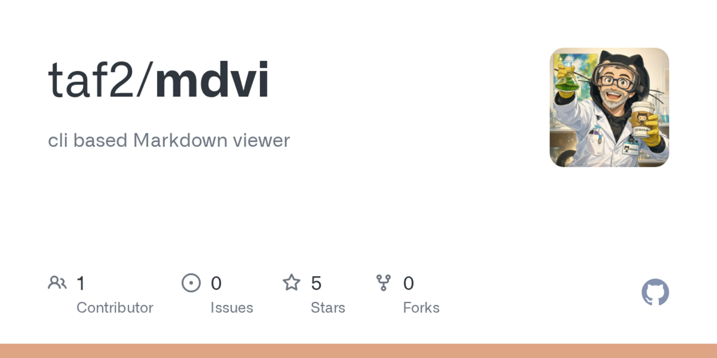 markdown cli viewer with vi keybindings