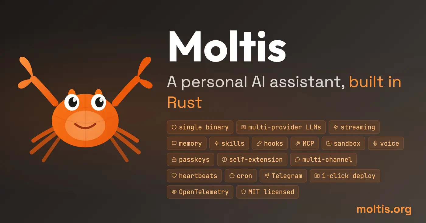 moltis rust based ai assistant with memory tools and selfextending skills
