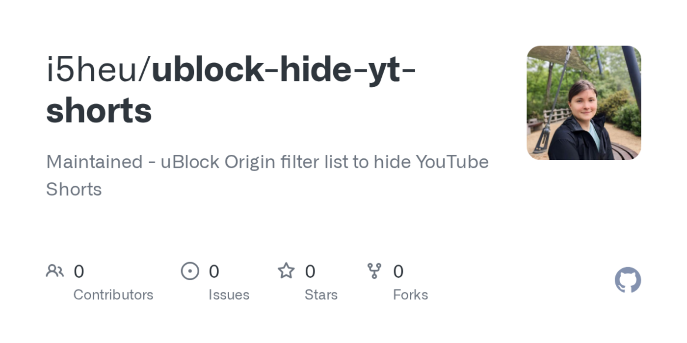 ublock filter list to hide all youtube shorts