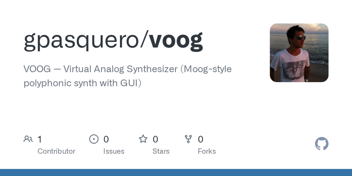 show hn voog moogstyle polyphonic synthesizer in python with tkinter gui