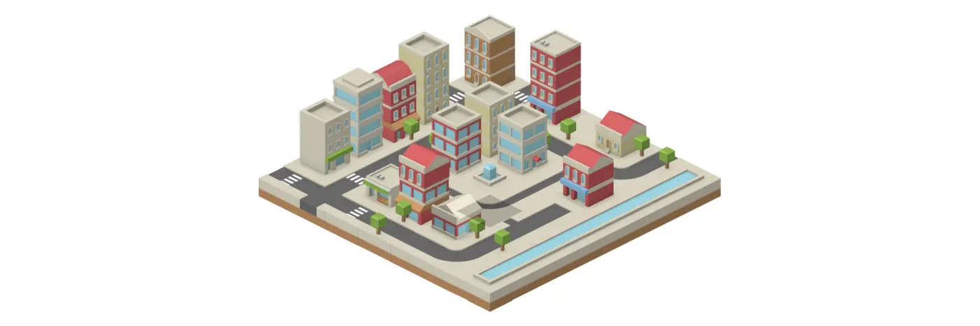 a isometric city builder in javascript