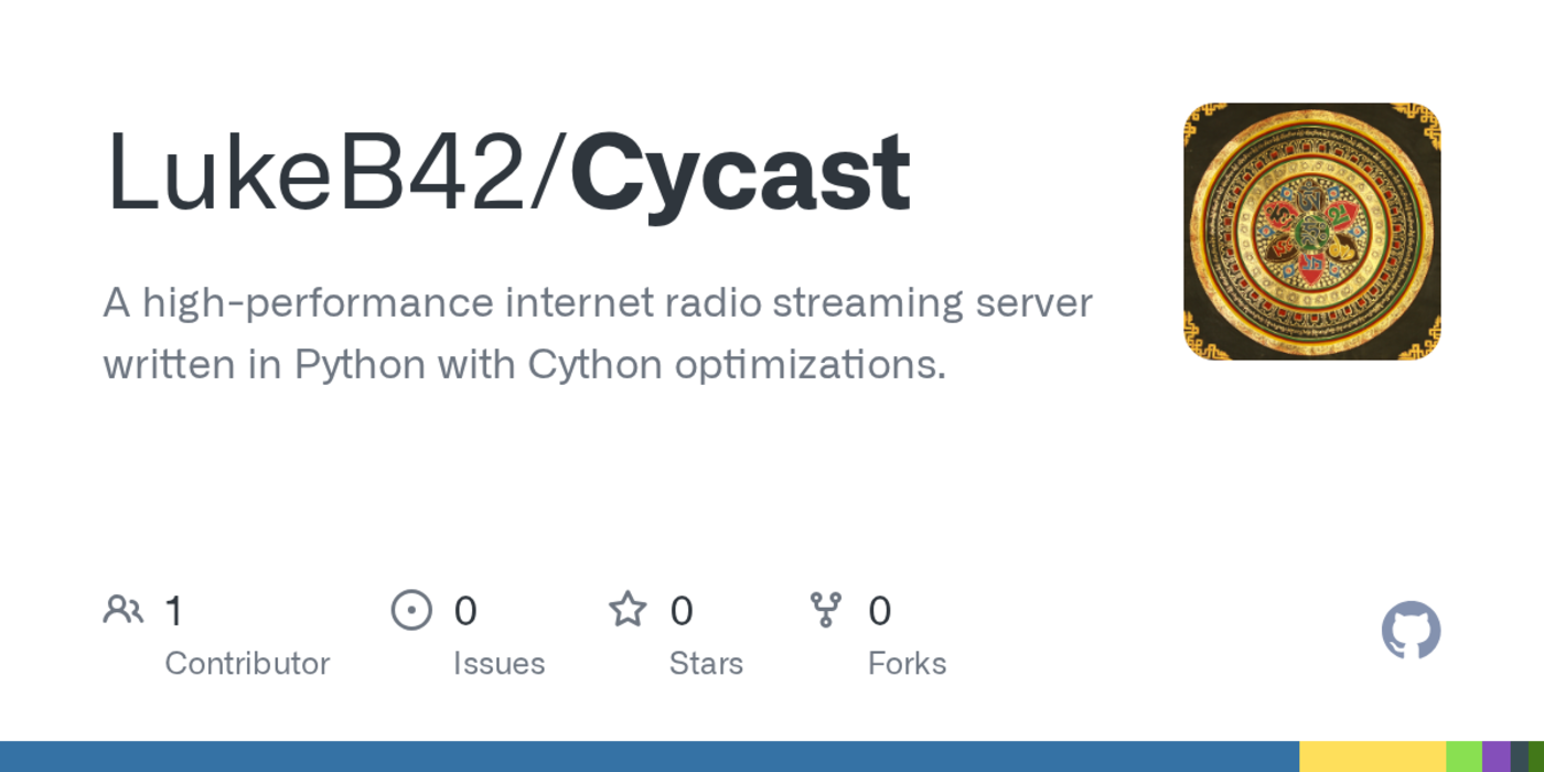 show hn cycast highperformance radio streaming server written in python