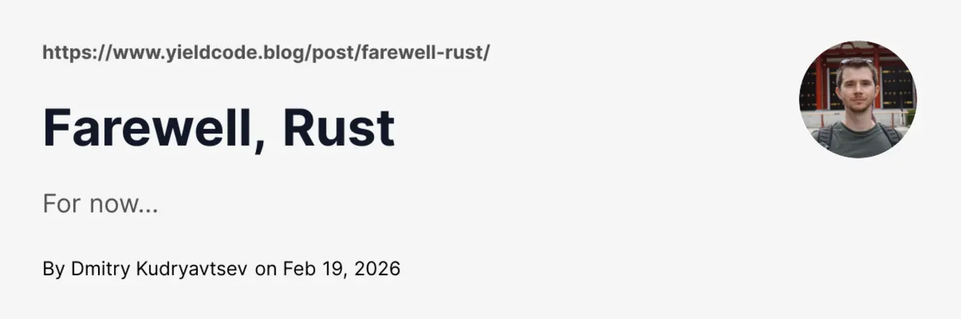 farewell rust
