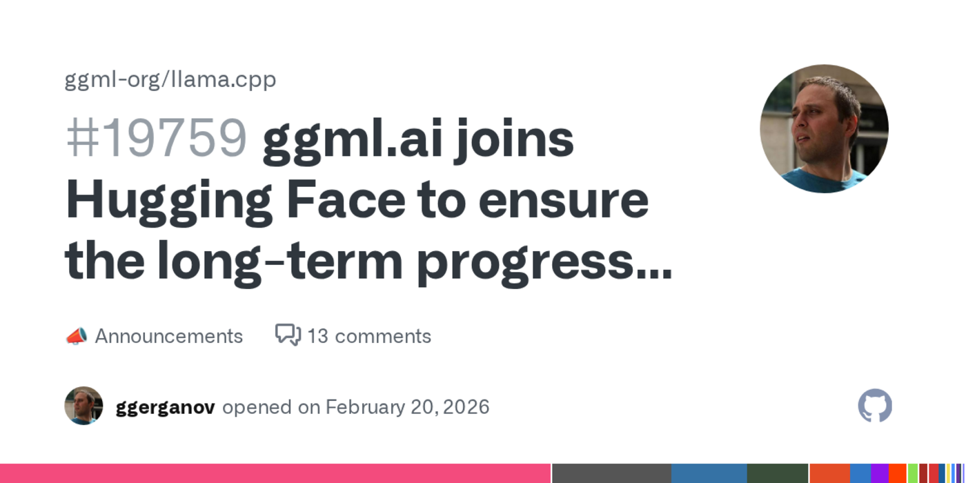 ggmlai joins hugging face to ensure the longterm progress of local ai