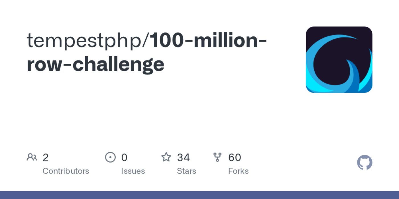 100mrow challenge with php