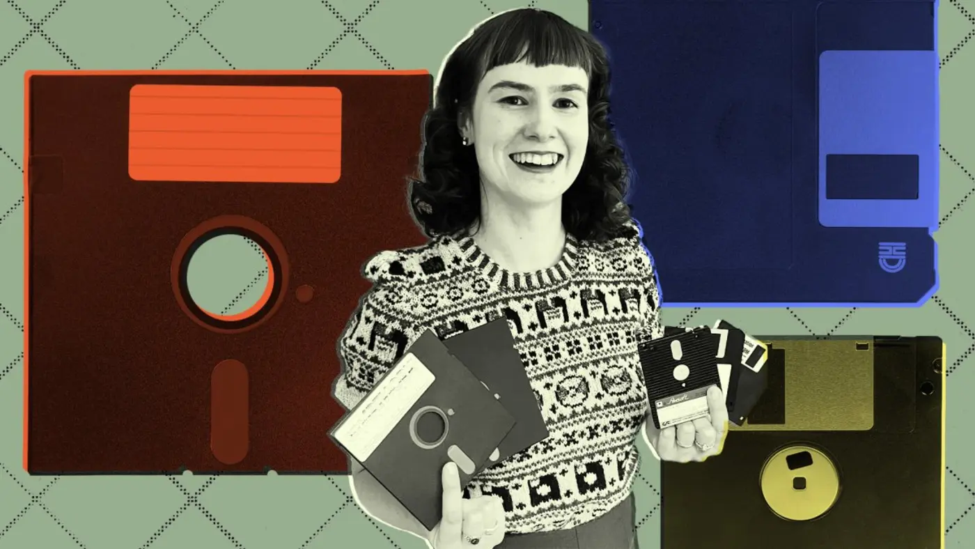 the archivist preserving decaying floppy disks