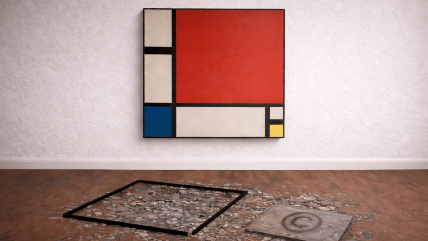 mondrian entered the public domain the estate disagrees