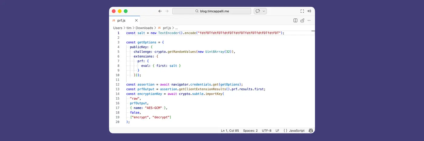 please please please stop using passkeys for encrypting user data