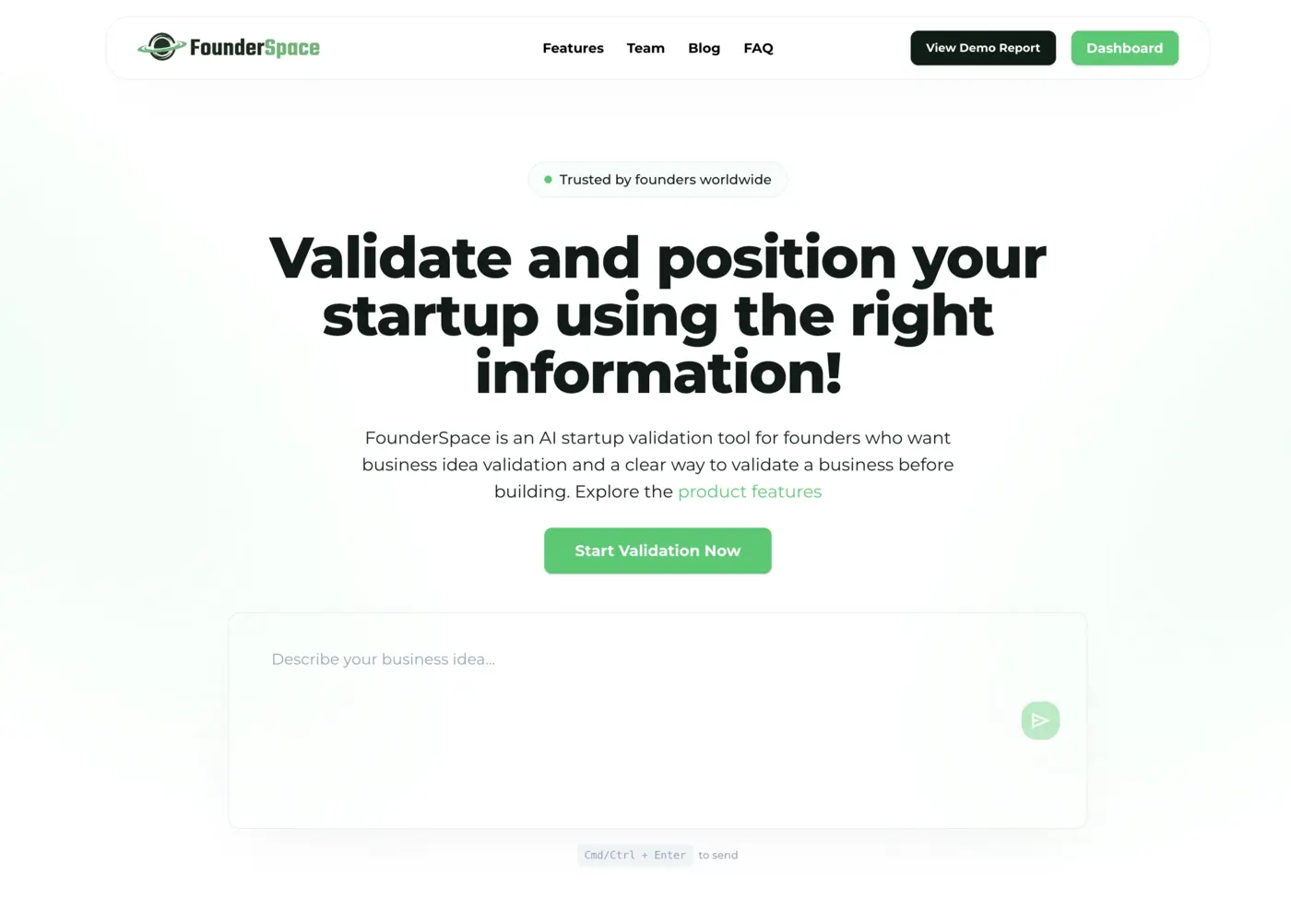 founderspace aiguided startup validation in 30 minutes