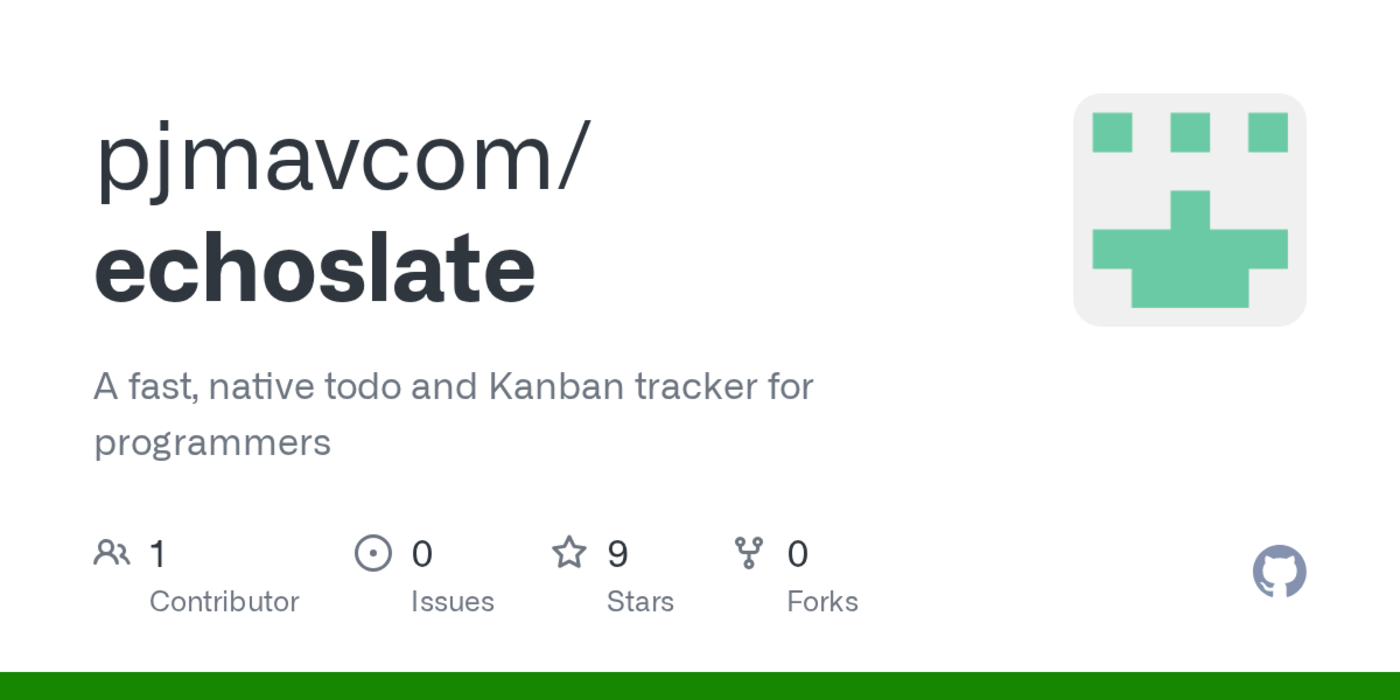 echoslate offline todo and kanban tracker for programmers mit net 8