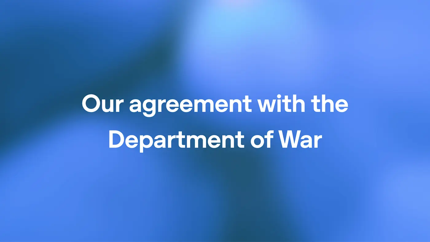 our agreement with the department of war