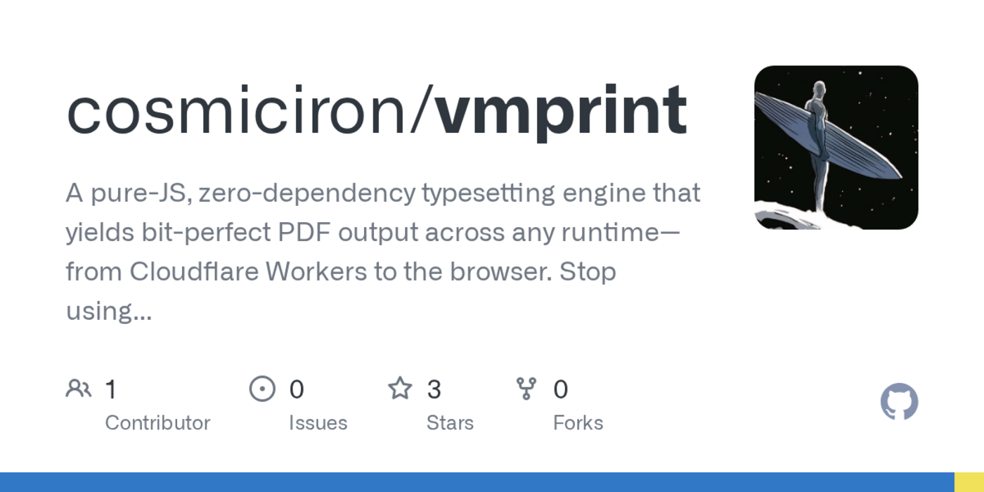 show hn i built a zerobrowser purejs typesetting engine for bitperfect pdfs