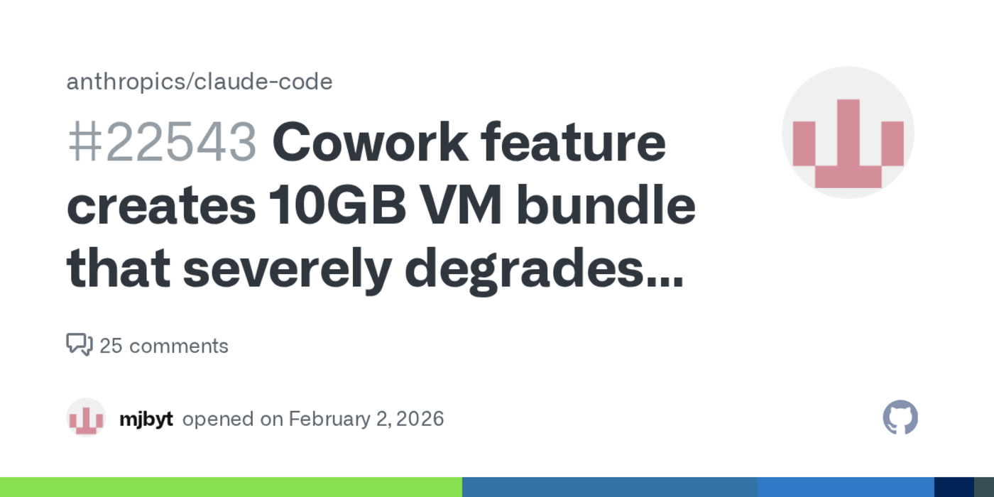 anthropic cowork feature creates 10gb vm bundle on macos without warning