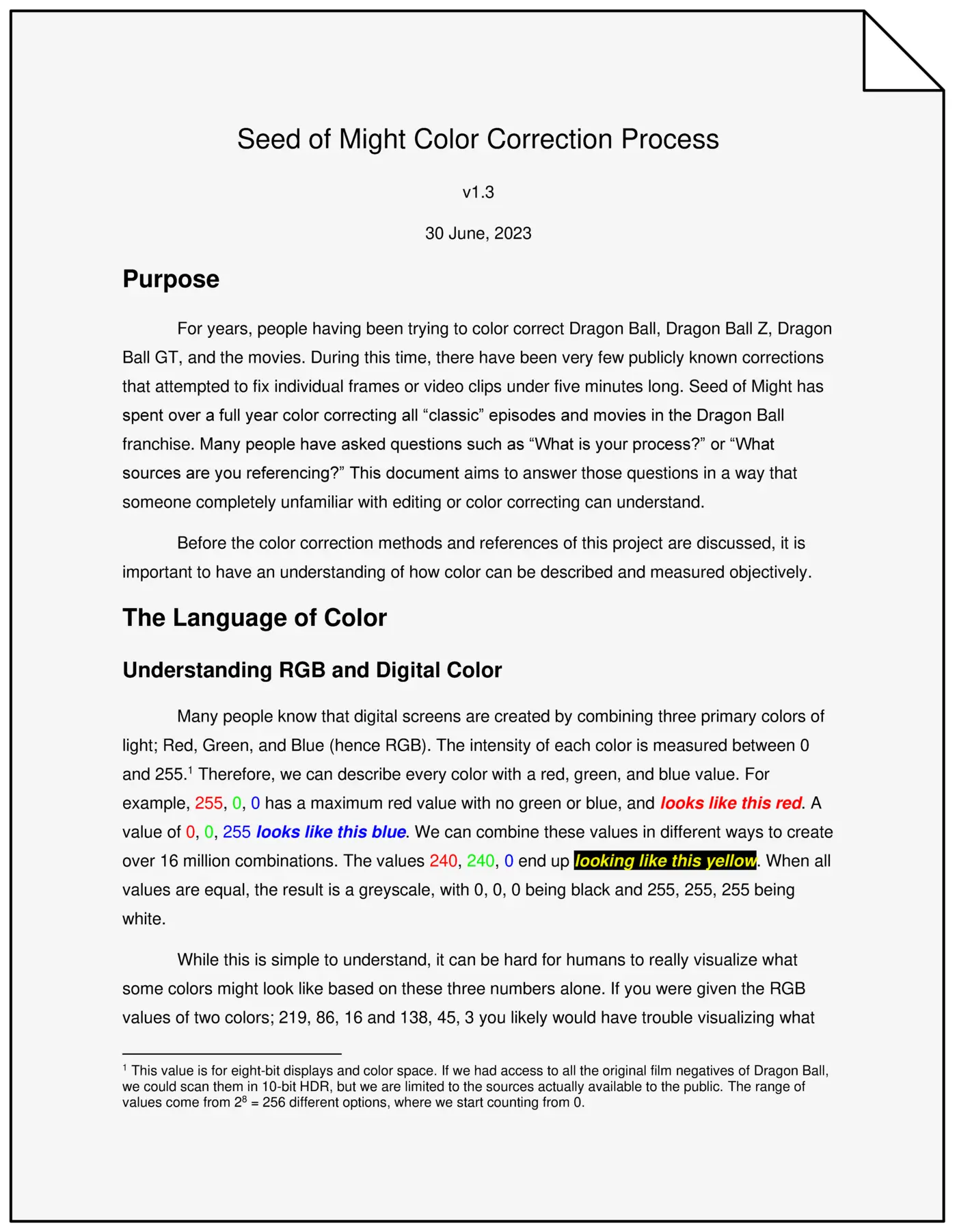 dragon ball color correction process pdf