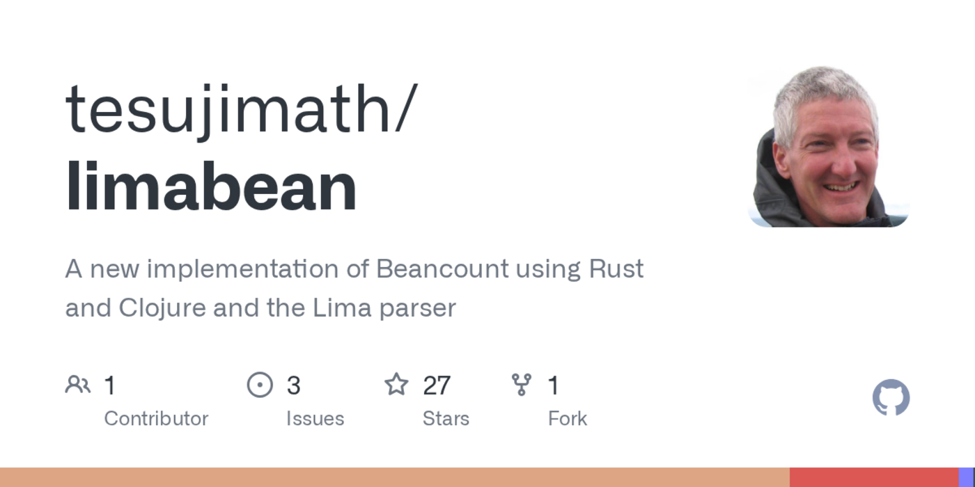show hn limabean a new implementation of beancount in clojurerust