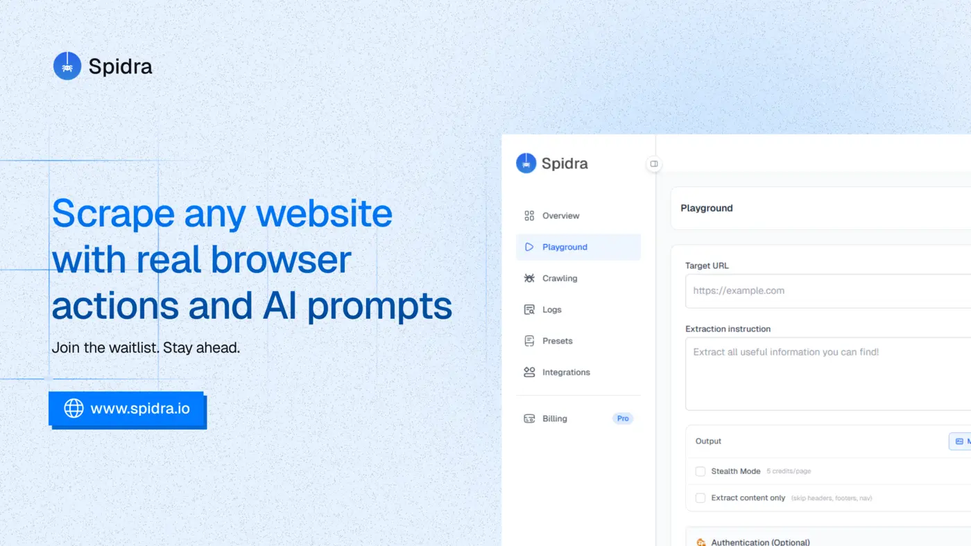 show hn spidra ai web scraper that adapts to any website