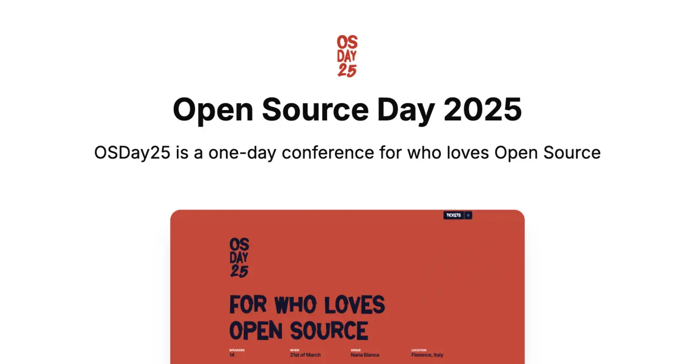 open source day april 24 italy