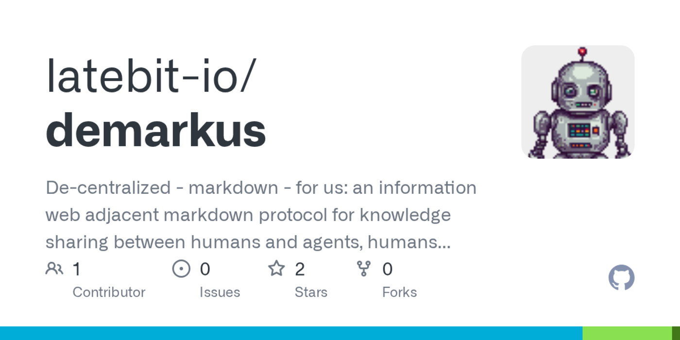 show hn demarkus decentralized markup for usmemory for ai agents and humans