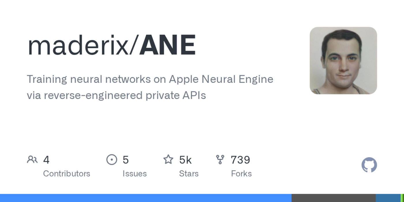 training neural networks on apple neural engine via reversex27d private apis