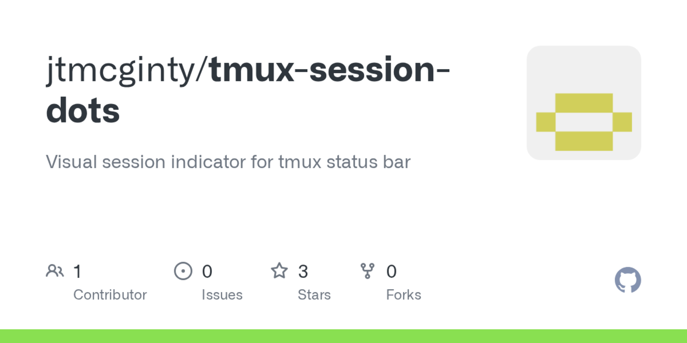 couldnx27t find a minimal session indicator for tmux so i built one