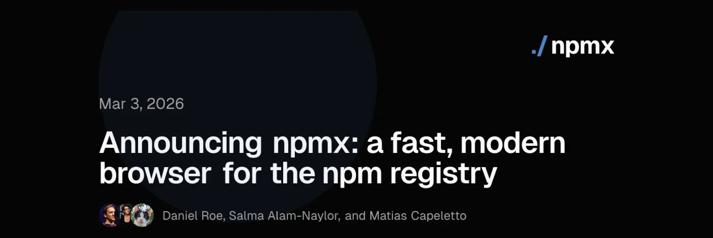 npmx a fast modern browser for the npm registry