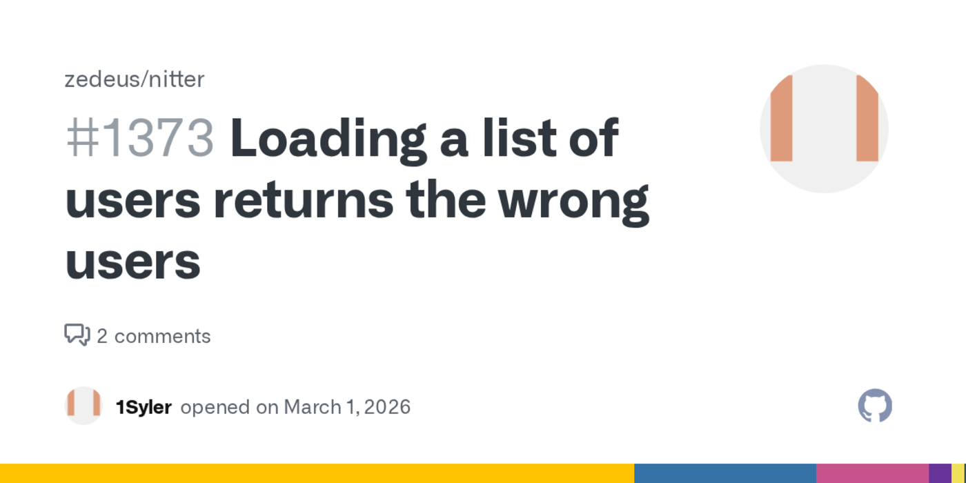 all nitter instances cannot load list of multiple users at the same time